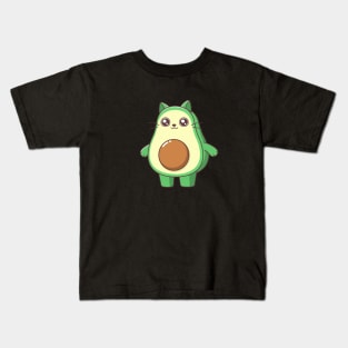 Kawaii Avocato avocado cat Kids T-Shirt